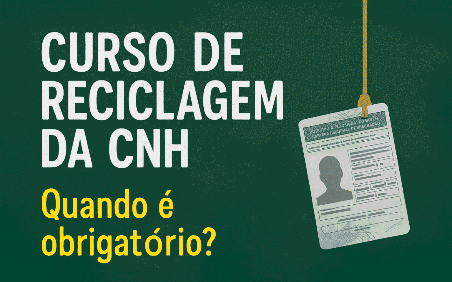 Curso de reciclagem da CNH em 2025: Quando é obrigatório?